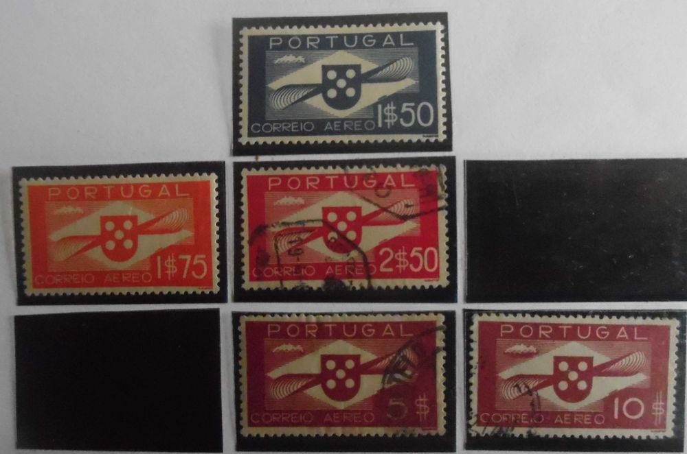 Selos Portugal 1936- Correio Aéreo Hélice Novos e usados incompleto