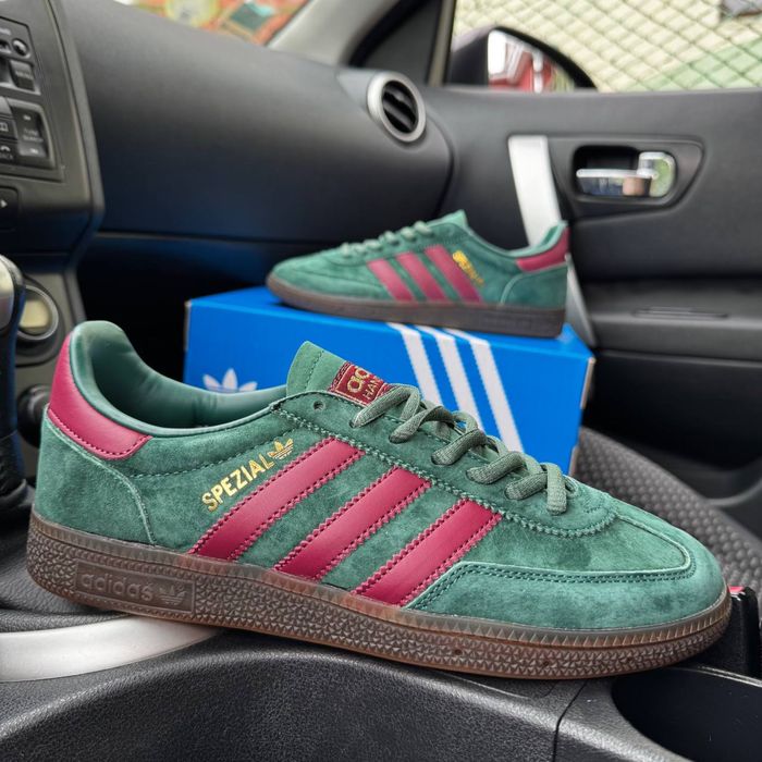Чоловічі кросівки адідас спезиал зелені Adidas Spezial Green Red