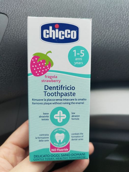 Зубна паста chicco 6-24 міс без фтору