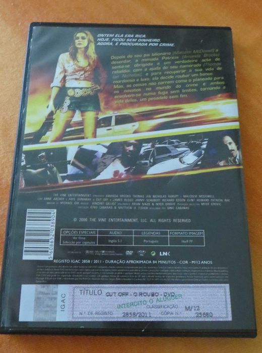 DVD Filme O Roubo Original - Idade: M/12,  Legendas: Português