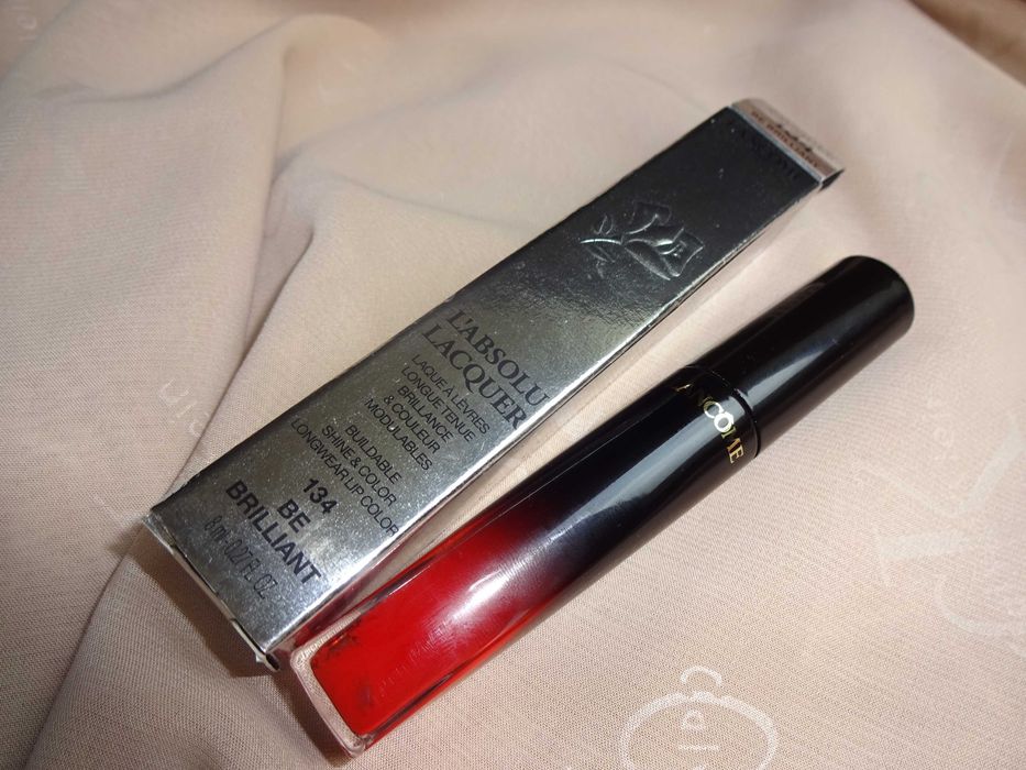 LANCOME 134 be brilliant L'ABSOLU LACQUER błyszczyk do ust pomadka