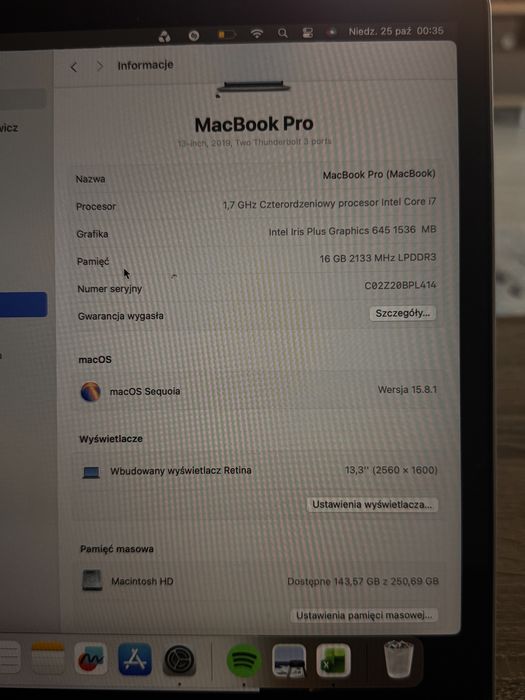 Sprzedam Macbook Pro 13