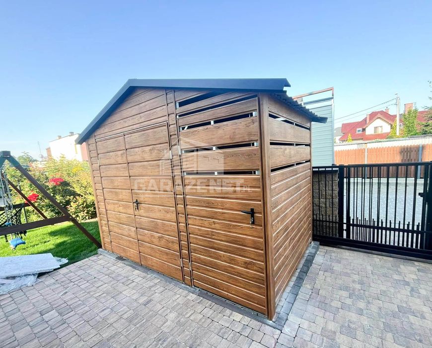 Schowek Domek Ogrodowy 2X2M Wiata Drewnopodobny Dach Dwuspadowy Ts882