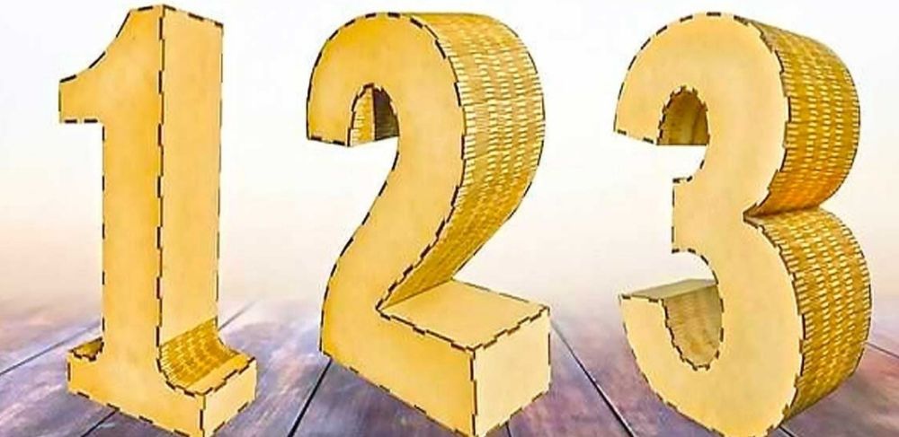 Abecedário Letras e números 3d em SVG para corte cnc laser