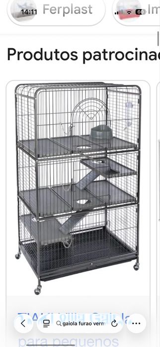 Vendo/troco gaiola/ chinchila furao 5 pisos