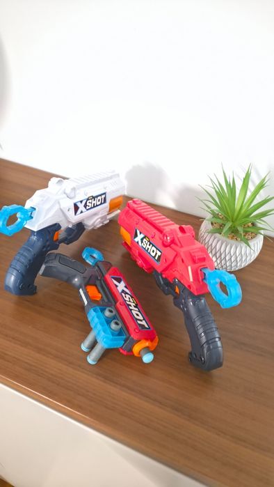 Kit Nerf vermelho e branco