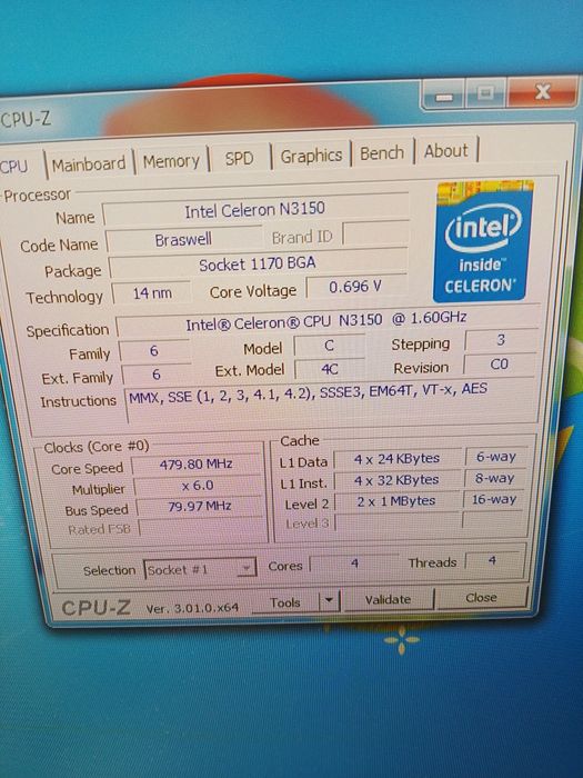Mini-itx материнськая плата  Gigabyte GA N3150N-D3V , DDR3 8GB