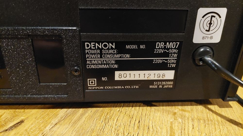 Denon dr-m07 deck
