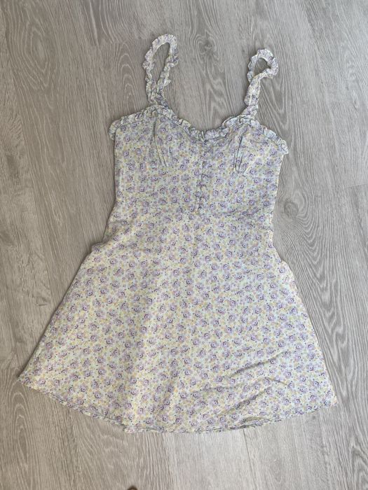 Sukienka Zara 34 XS kwiaty mini guziczki letnia