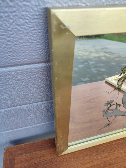 Grafika na lustrze - vintage - design -
