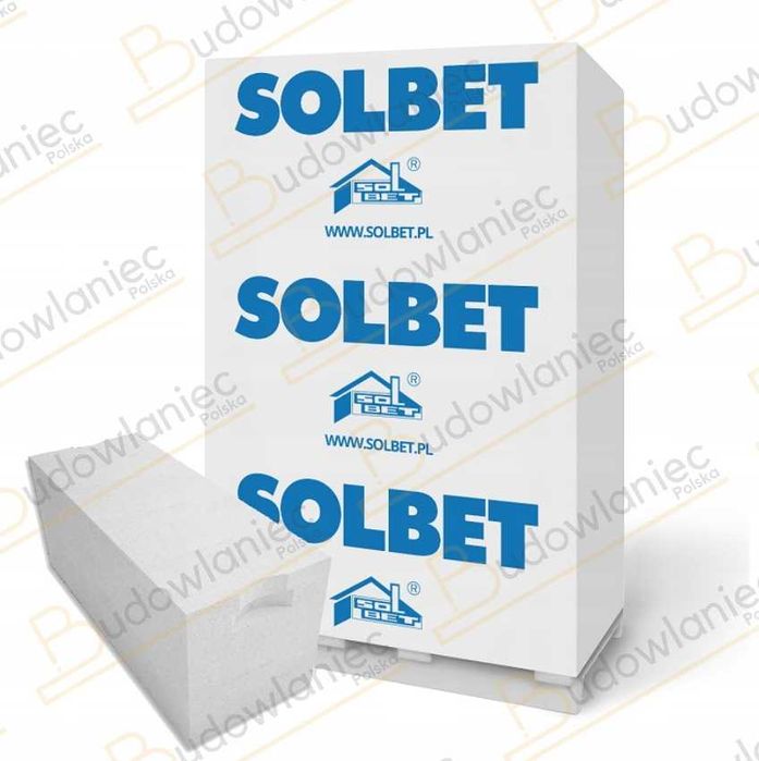 Solbet H+H 24x24x59 P+W pustak beton komórkowy Gazobeton Pustak beton komórkowy Suporex  Solbet (nie H+H) bloczki 24 cm + dostawa Kudawa Zdrój