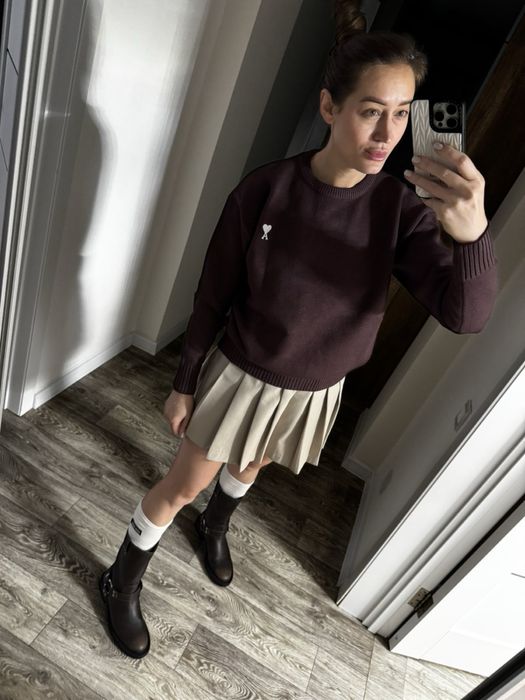 Свитер в стиле Ами амі Paris темный шоколад