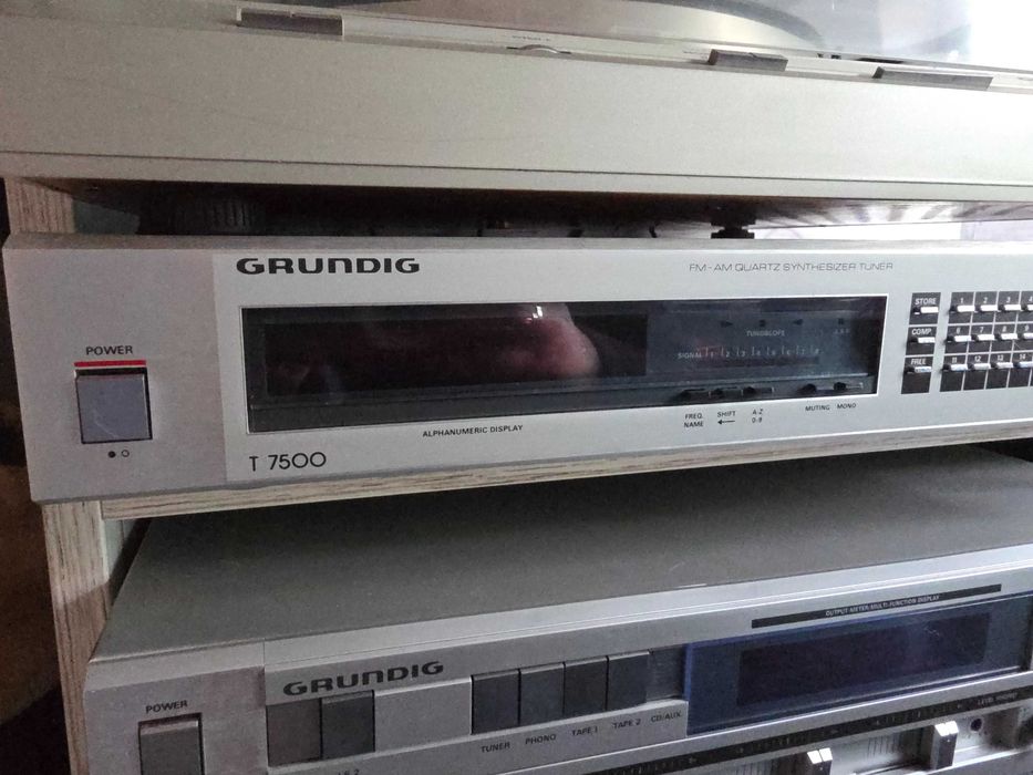 Wieża grundig gramofon amplituner zestaw Ps2500 T7500 V7500 CD7550 CF7500 phonic p8