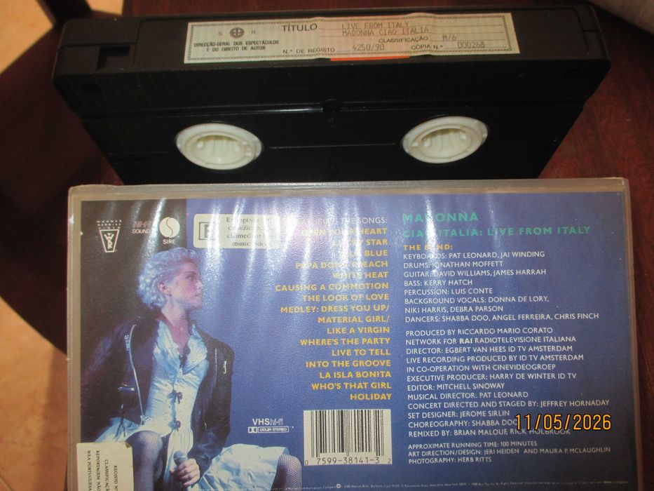 2 VHS - madonna e Tina Turner