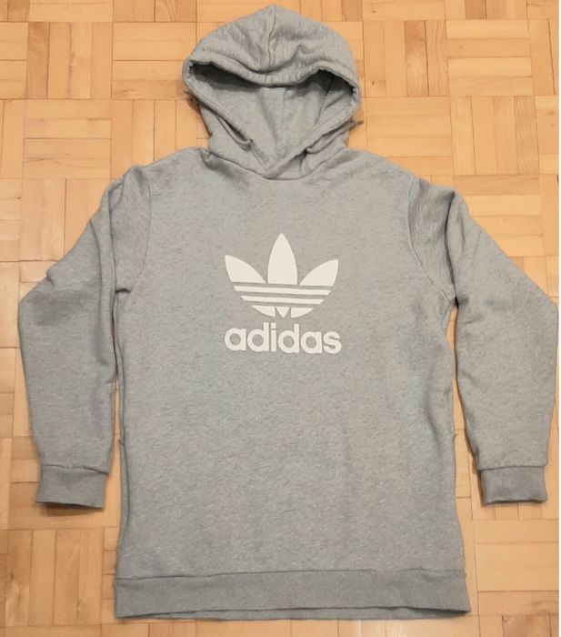 ADIDAS grubsza bluza z kapturem L jak nowa