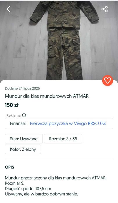 Mundur do klas mundurowych ATMAR