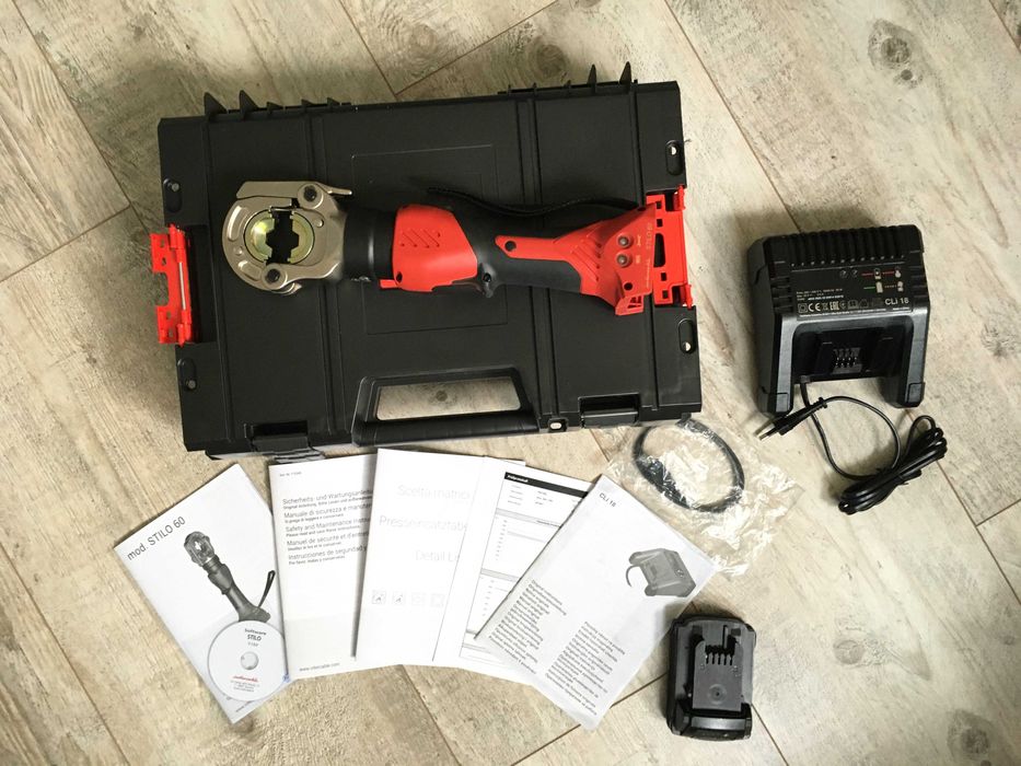 Praska STILO 60 akumulatorowa 18V 60kN 6-300 do kabli rur KOMPLET moc