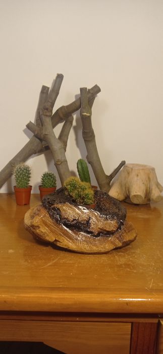 Peça decorativa em Madeira/Centro de mesa