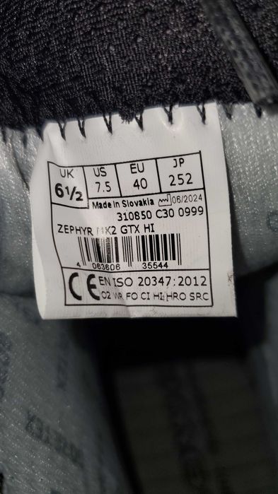 Ботинки Lowa Zephyr MK2 GTX HI Black Оригинал 40 42 42.5 43.5 44 45