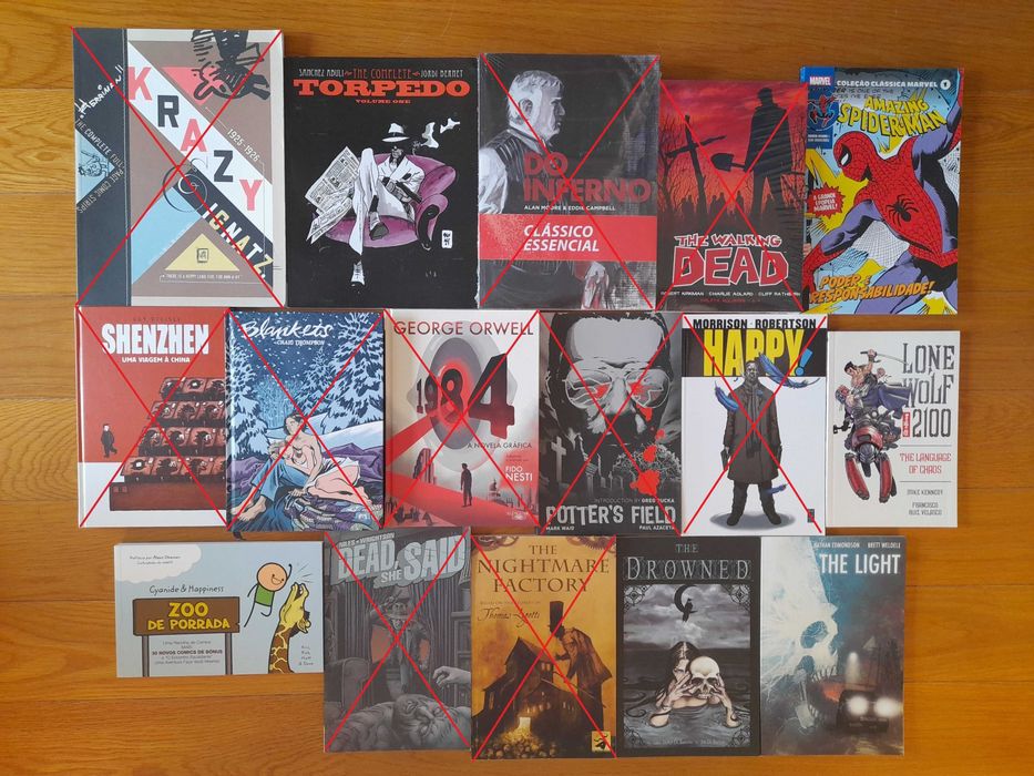 Lote 44 BD Batman, Superman, Star Wars, Marvel, DC, Conan, Aria, etc