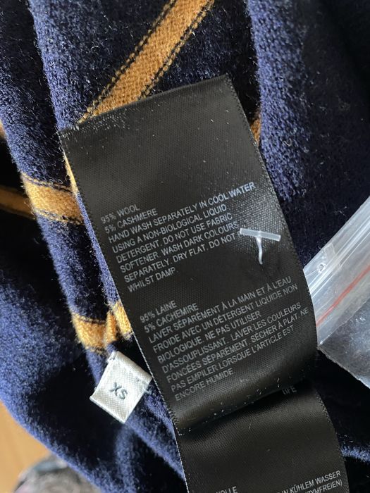 Whistles sweter wełna kaszmir paski granatowy XS premium