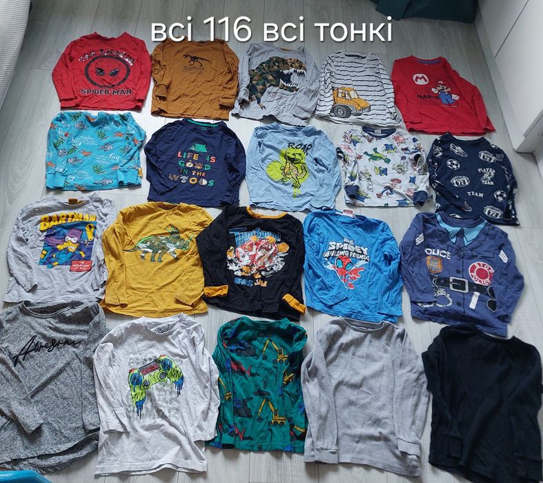 Кофти, штани,Худі, світшоти, реглани, лонгсліви для хлопчика 5-6 років 116 розмір