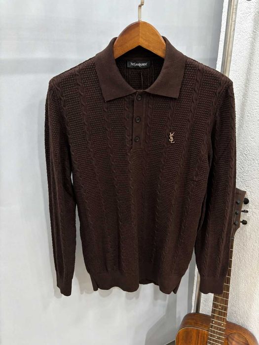 Поло Yves Saint Laurent в'язане, джемпер на довгий рукав (S-XXL)