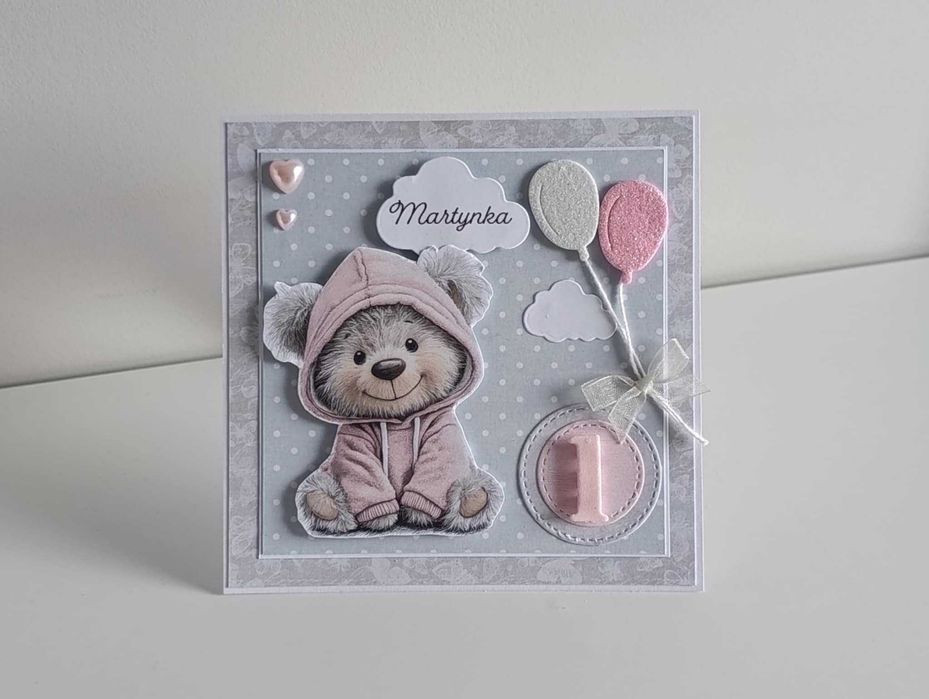 Kartka urodzinowa ręcznie robiona roczek, urodziny