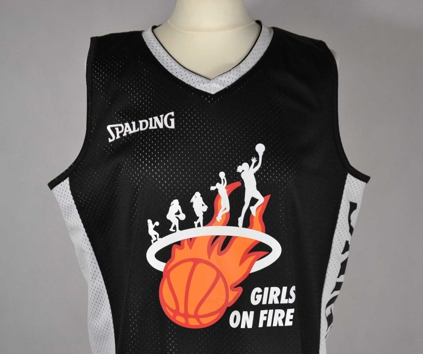 SPALDING Girls On Fire Koszulka Damska Dwustronna M Oryginalna Super