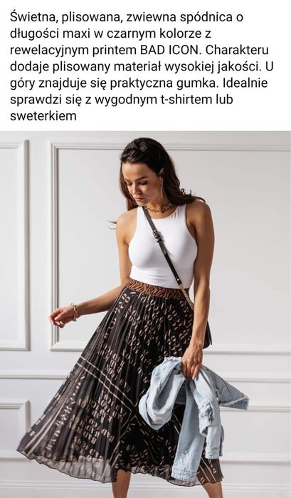 Spódnica Bad Icon S plisowana