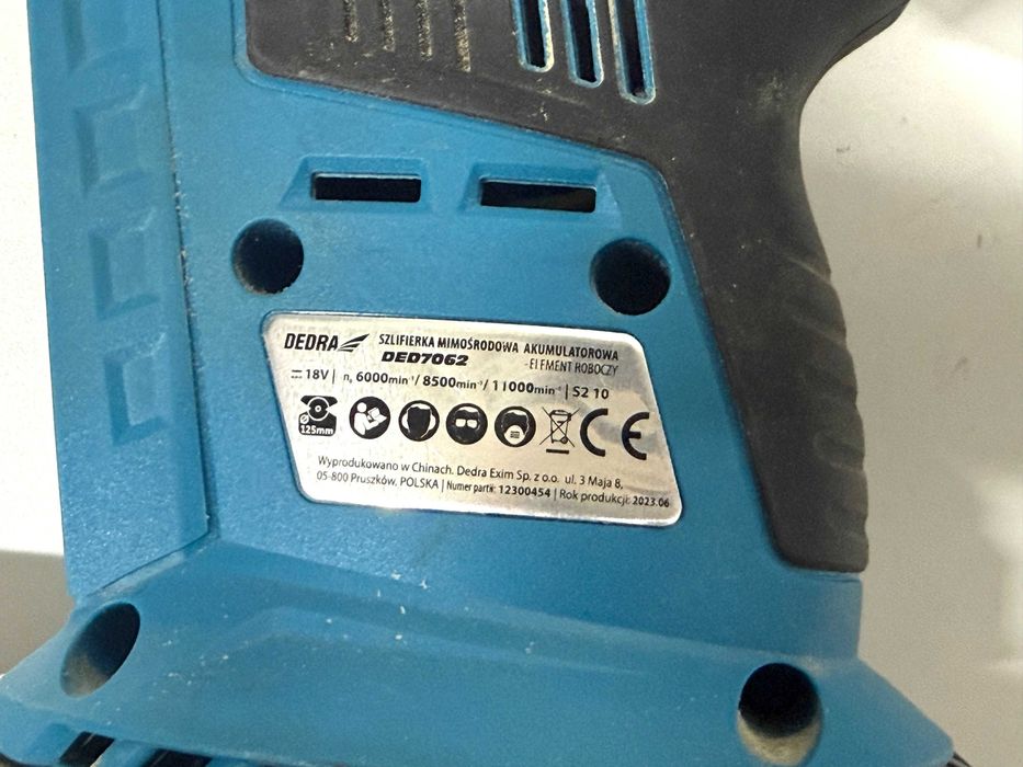 Szlifierka mimośrodowa akumulatorowa Dedra DED7062   NowyLombard/Raków