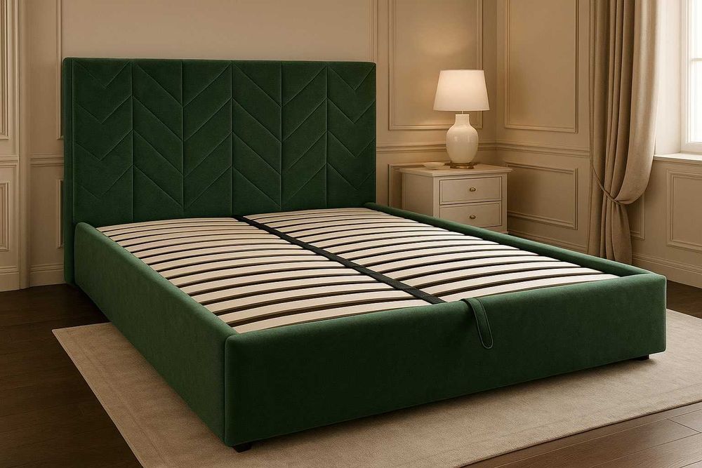 Кровать “Софт 160 см” — стиль и уют в благородном зелёном оттенке