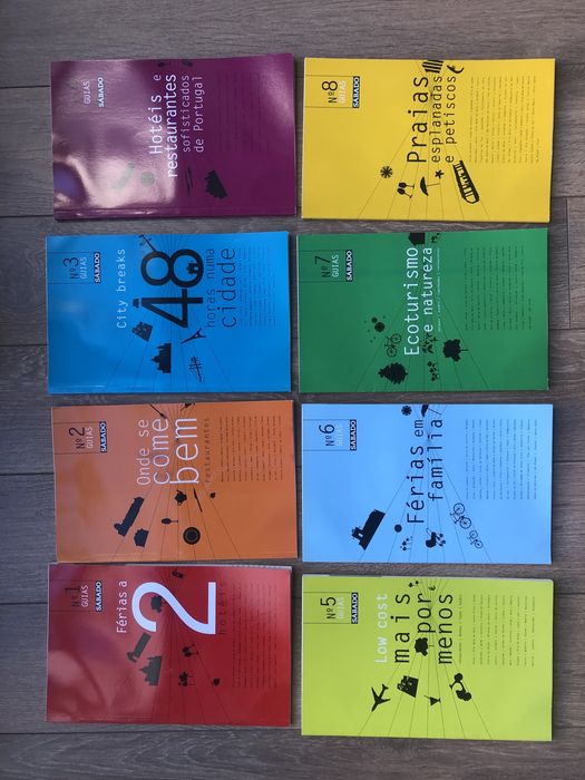Guias de viagem (conjunto de 8)