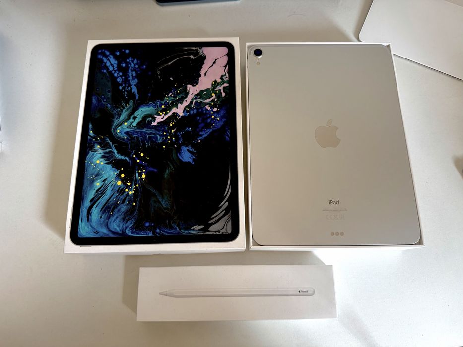 Bateria 94% iPad Pro 11” 1gen 64gb WiFi Silver + Apple Pencil 2gen