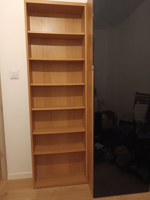 Regał na książki 192×60×20,5 cm – jasne drewno, smukły