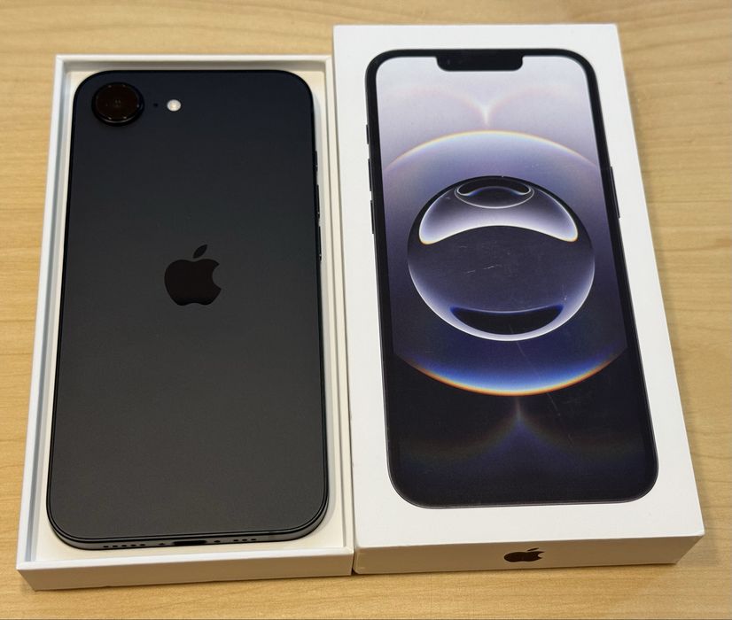 Apple iPhone 16e 128gb, black новий, 18 циклів заряду