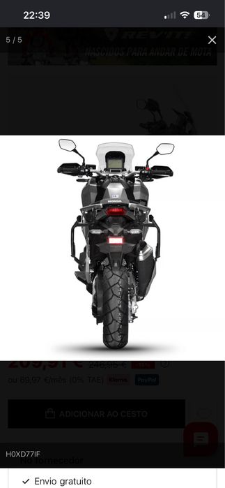 Ferros/suporte para malas Shad XADV 750 de 2017 a 2020
