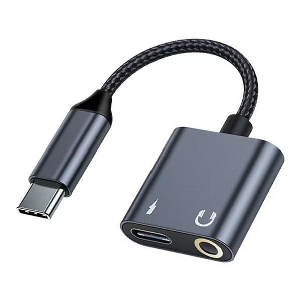 Adapter do słuchawek USB-C na mini Jack 3.5mm ładowanie 60W DAC Beline