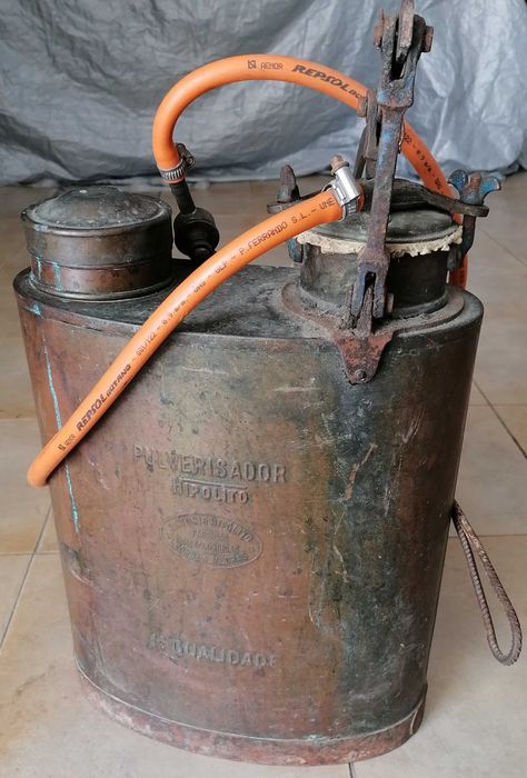 Pulverizador em cobre, Hipolito, muito antigo, funcional