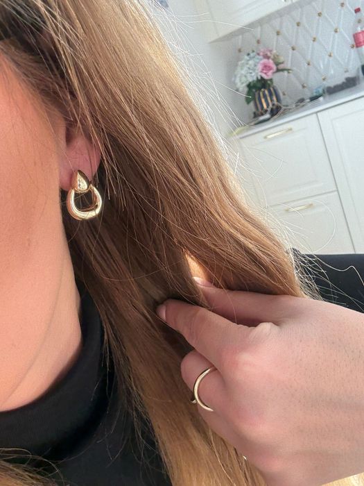 Kolczyki złote wiszące sztyft nowe 585