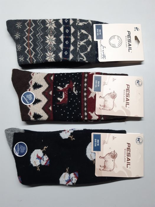 6 pares de meias novas de lã para homens