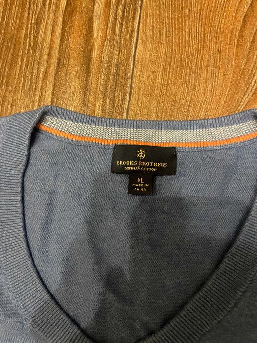 Pull Homme Brooks Brothers XL - 100% Laine D'agneau Noir - Motif Diamants Gris/marron - Très Bon état