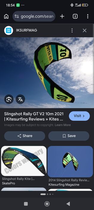 Paraquedas kit surf
