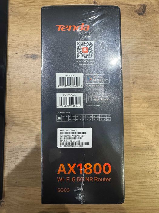 Nowy Router Tenda 5G SIM AX1800 Wi-Fi 6 – nieotwierany, zafoliowany