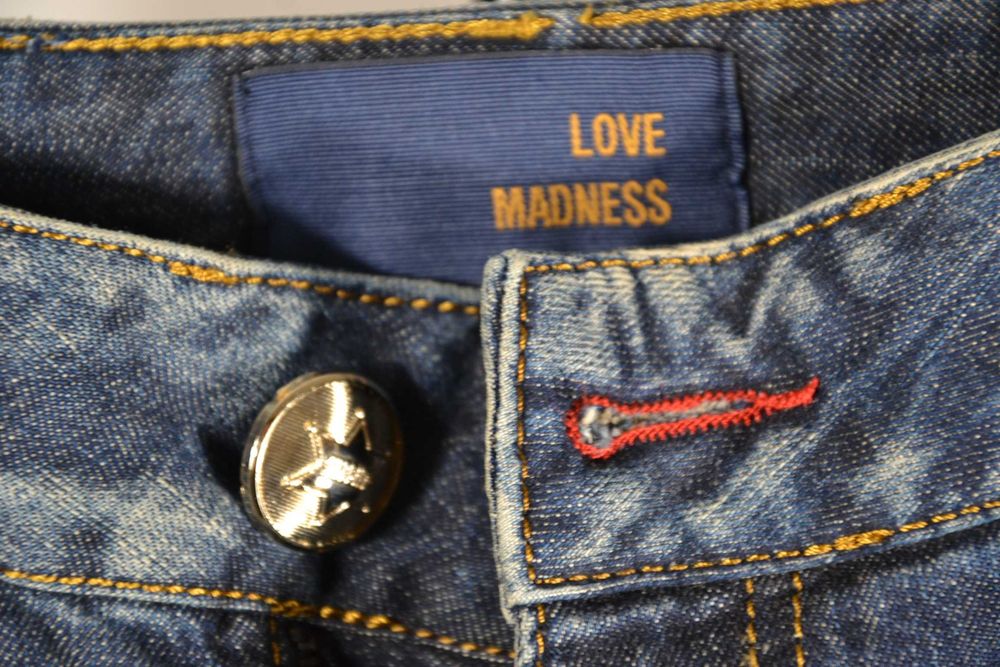 LOVE MADNESS Jeans Spodnie Damskie 26 Cyrkonie Gwiazdki Oryginalne