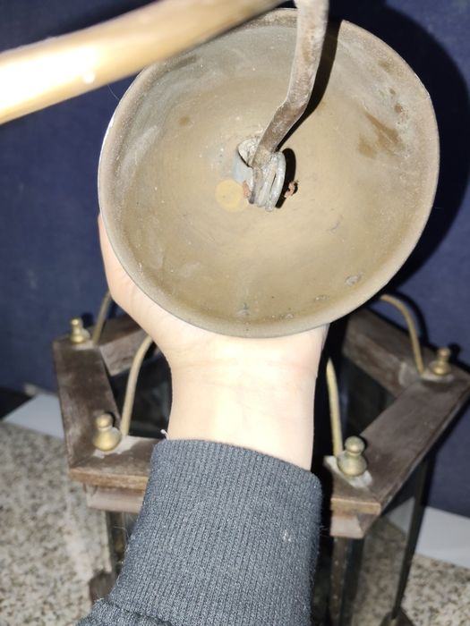Luminária Pendente Rústica Vintage em Madeira e Metal