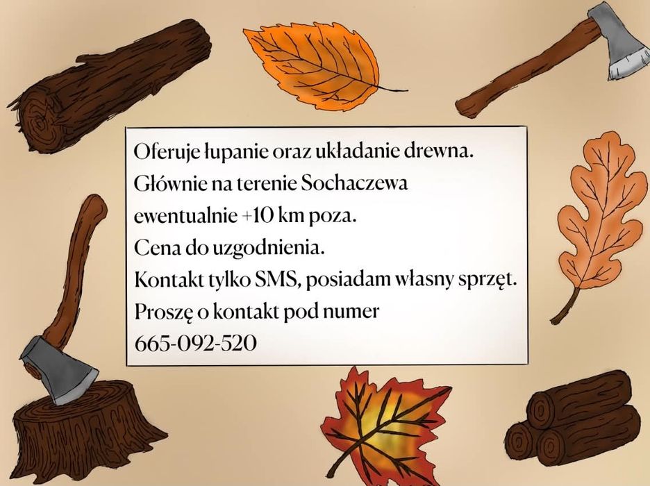 Rąbanie i ukladanie drewna