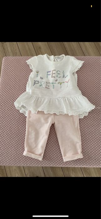 Komplecik spodnie,spodenki + t-shirt dla dziewczynki F&F