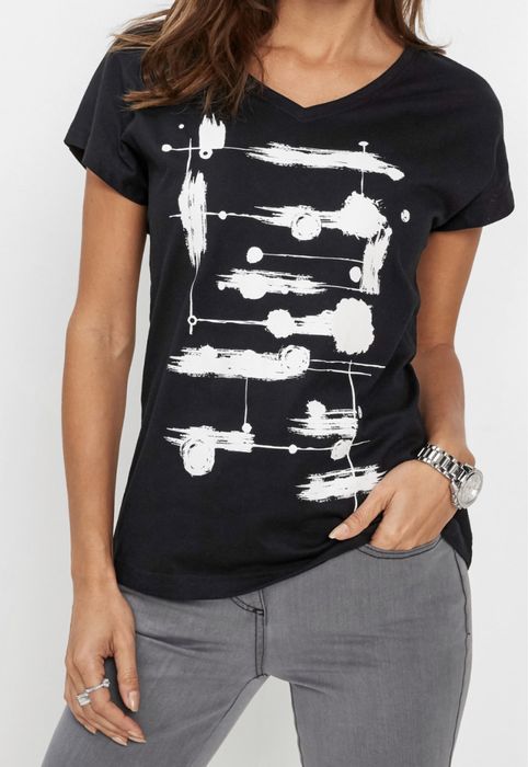 T-Shirt damski czarny r.38