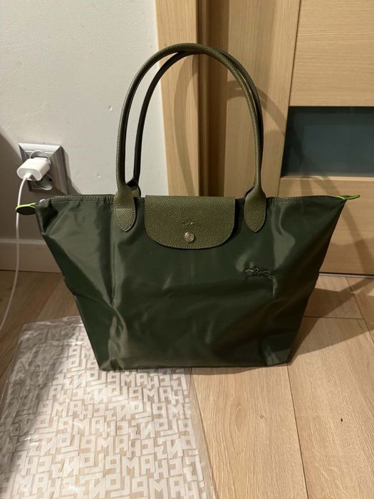 Zielona torba Longchamp le pliage